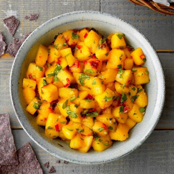 Peppy peach salsa