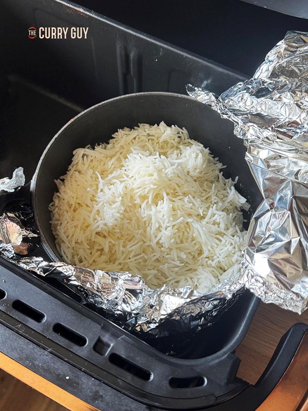 Perfect air fryer basmati rice