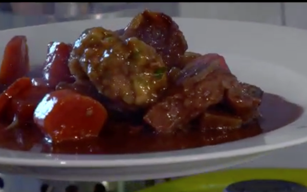 Perfect beef stew and dumplings