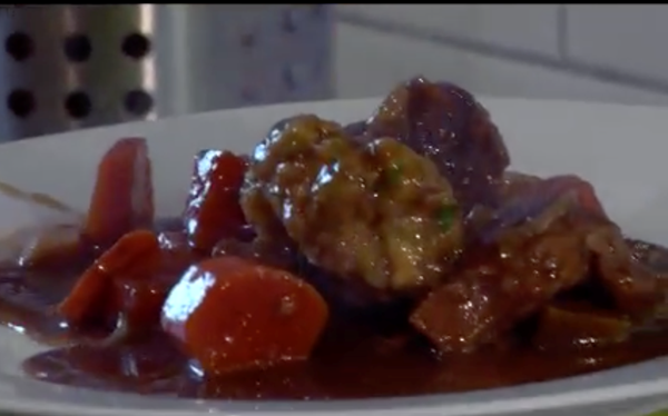 Perfect beef stew and dumplings
