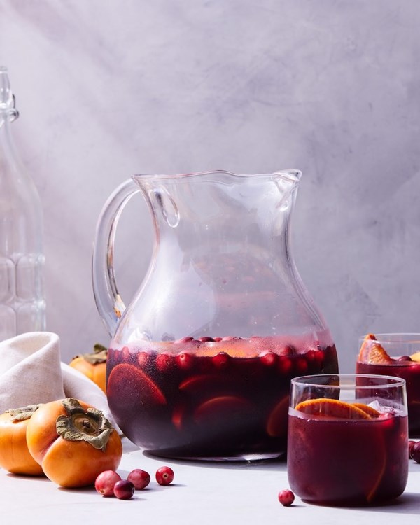 Perfect cranberry sangria