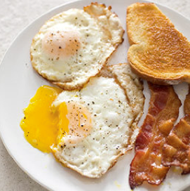 Perfect fried eggs