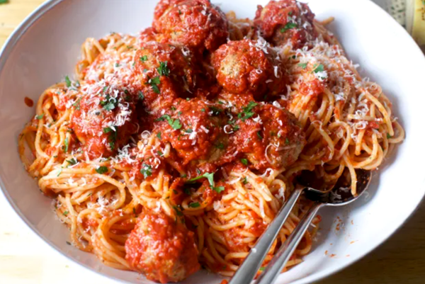 Perfect meatballs and spaghetti