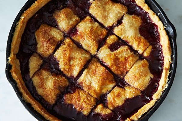 Perfect peach-blueberry pandowdy
