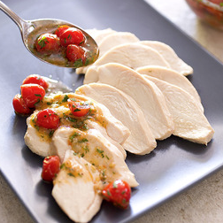Perfect poached chicken breasts