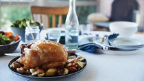 Perfect roast chicken dinner in one hour