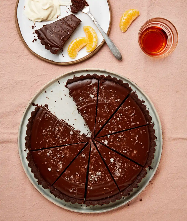 Perfect tangy chocolate tart