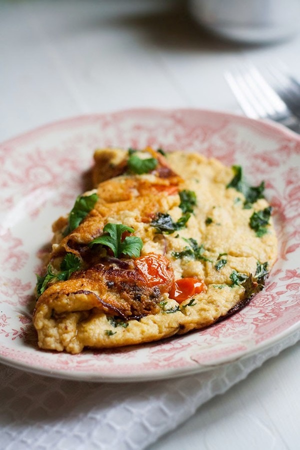 Perfect vegan omelet