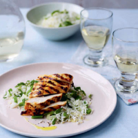 Peri peri chicken with coriander rice
