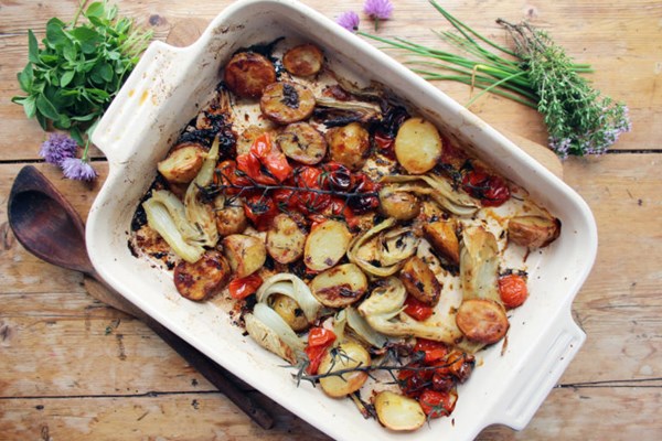 Pernod roasted fennel and potato