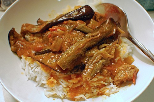 Persian aubergine stew (Khoresht bademjan)