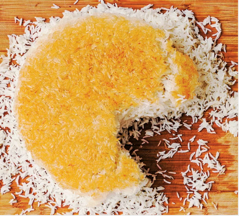 Persian basmati rice chelo