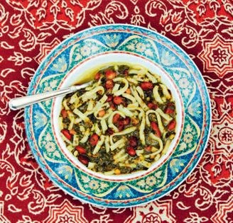Persian bean & noodle soup (Ash-e-reshteh)