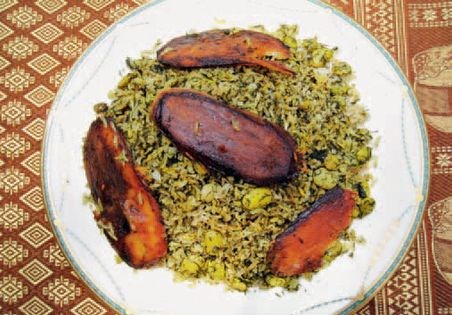 Persian dill rice (Shevid polo)