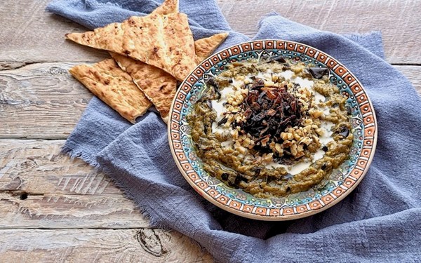 Persian eggplant dip (Kashke bademjan)