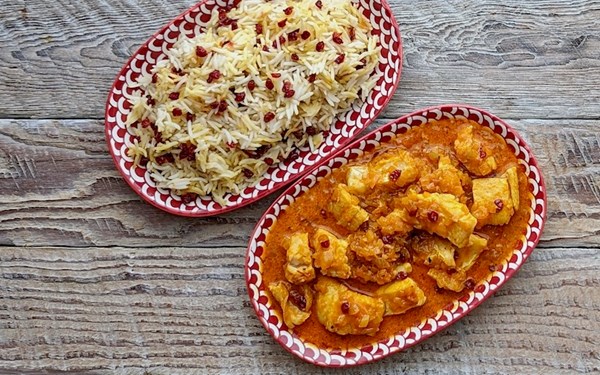 Persian fish with barberry sauce