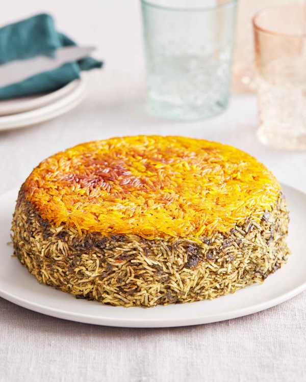 Persian herbed rice pilaf (Sabzi polo)