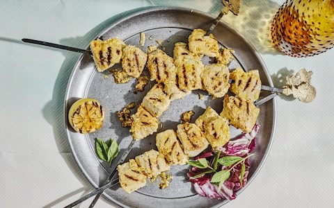 Persian joojeh chicken and saffron kebabs
