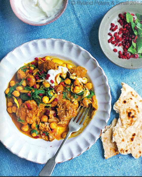 Persian lamb casserole with chickpeas and herbs