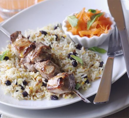 Persian lamb with saffron rice