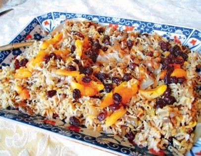 Persian lentil rice (Adas polow)