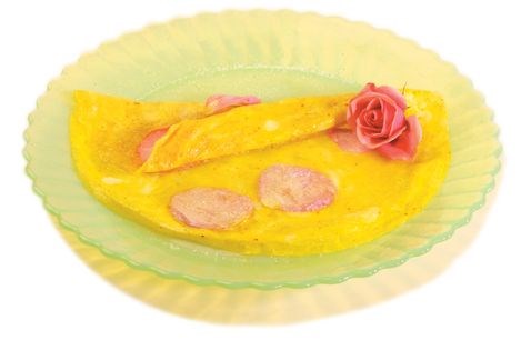 Persian omelet with saffron & rose water