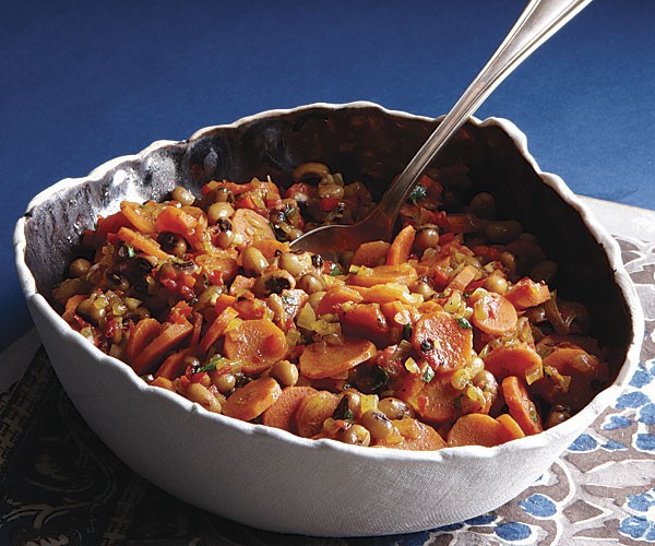 Persian-style carrots and black-eyed peas