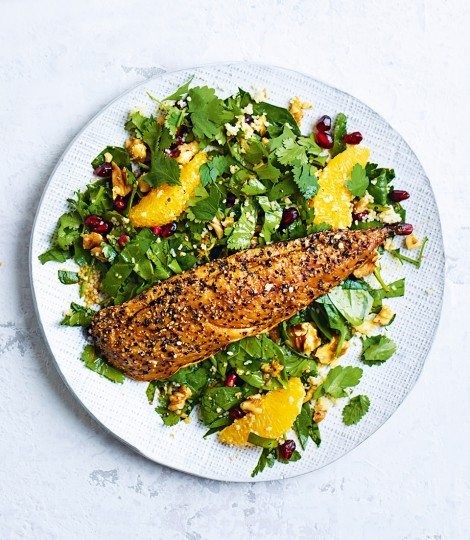 Persian-style herby citrus mackerel salad