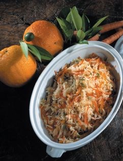 Persian wedding polow with orange peel