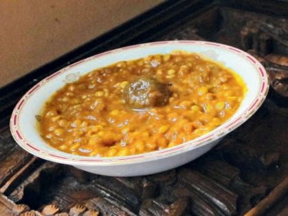 Persian yellow split pea stew (Khoresh ghemeh)