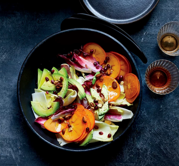 Persimmon-and-endive salad with honey vinegar and avocado oil vinaigrette