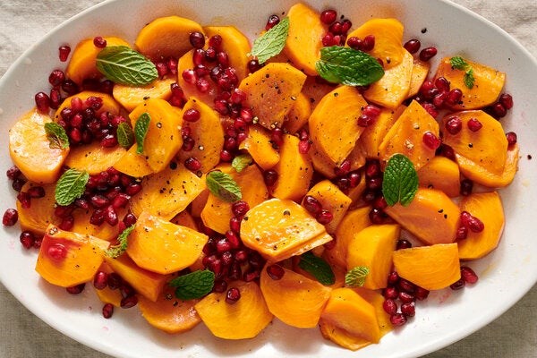 Persimmon and pomegranate salad 