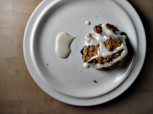 Persimmon cookies with Greek yogurt glaze
