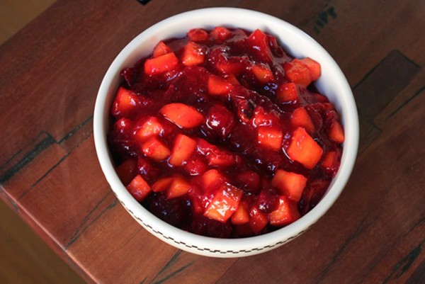 Persimmon cranberry sauce