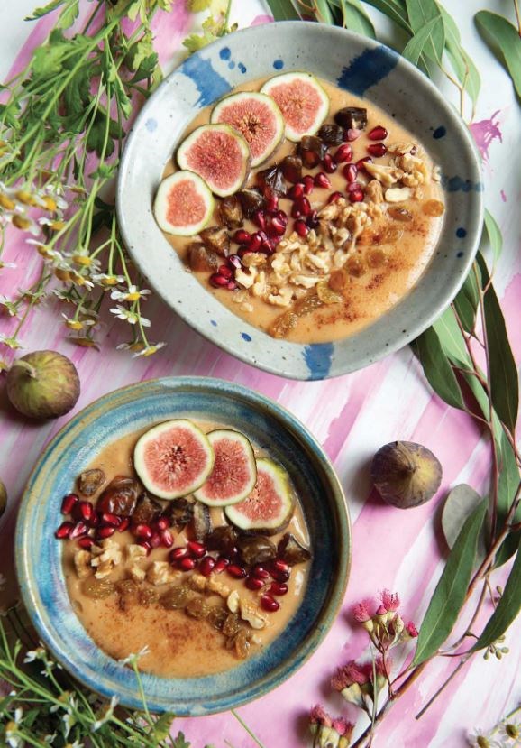Persimmon smoothie bowls