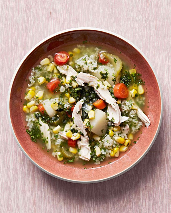Peruvian chicken noodle soup
