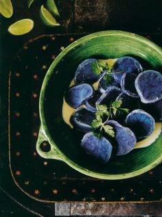 Peruvian purple potato papa a la Huancaína