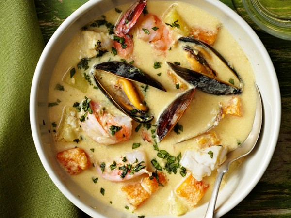 Peruvian seafood chowder