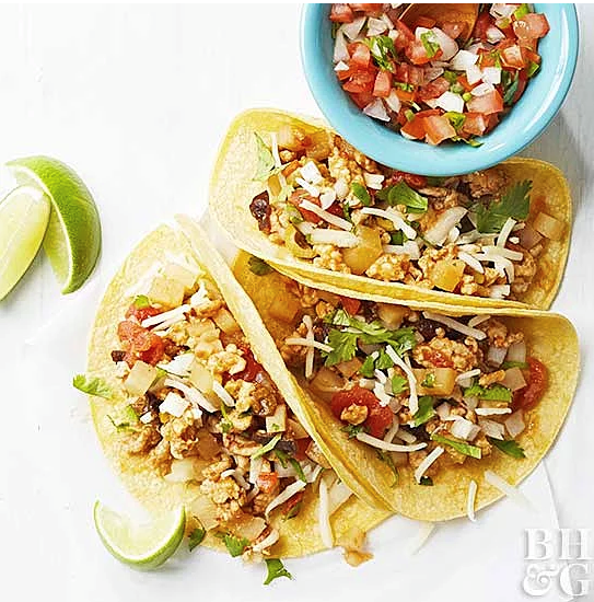 Peruvian-style chicken tacos