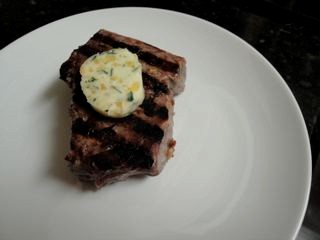 Peserved lemon and thyme x 2 grilled steak 