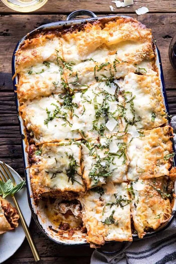 Pesto Bolognese lasagna