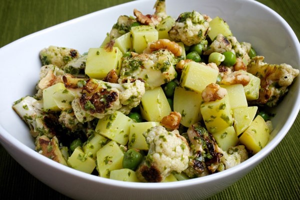 Pesto cauliflower and potato salad