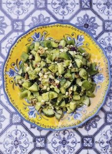 Pesto chopped salad