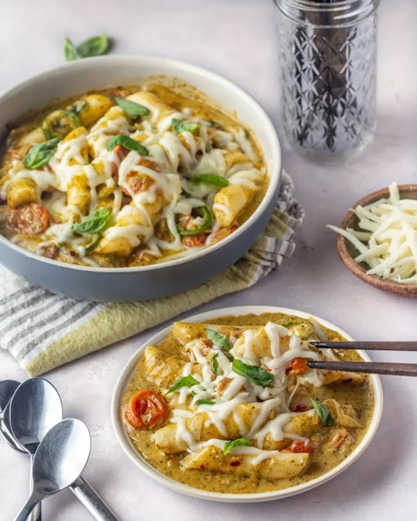 Pesto cream tteokbokki