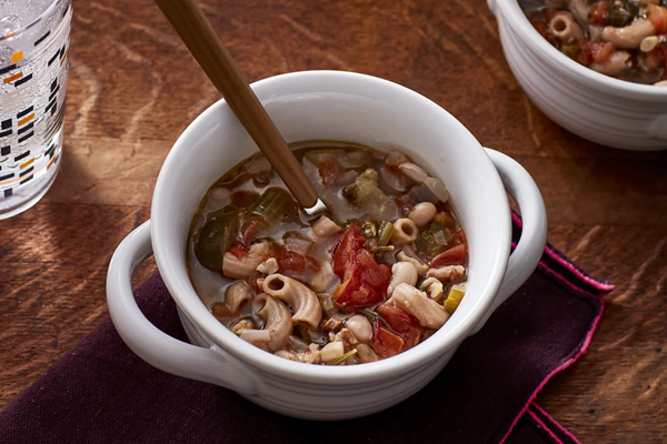 Pesto minestrone soup