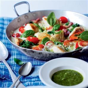 Pesto pan chicken