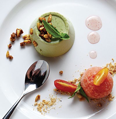 Pesto panna cotta