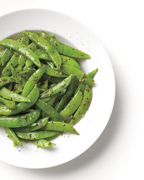 Pesto snap peas