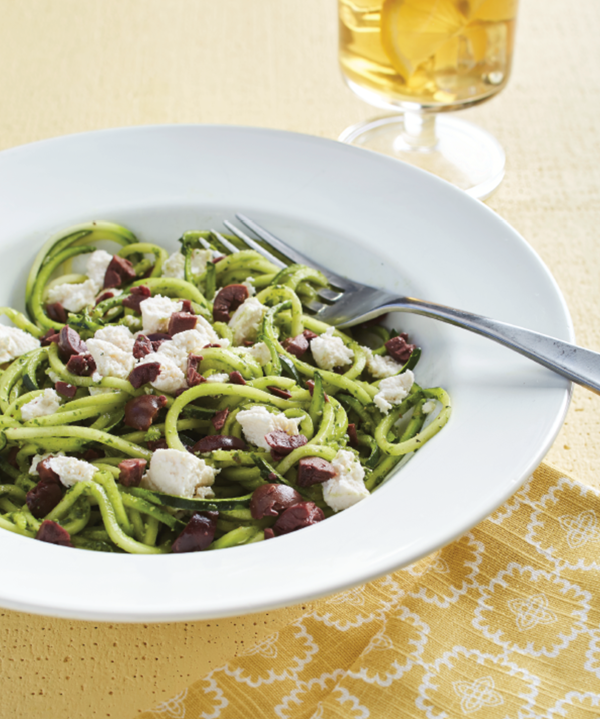 Pesto zoodle bowls