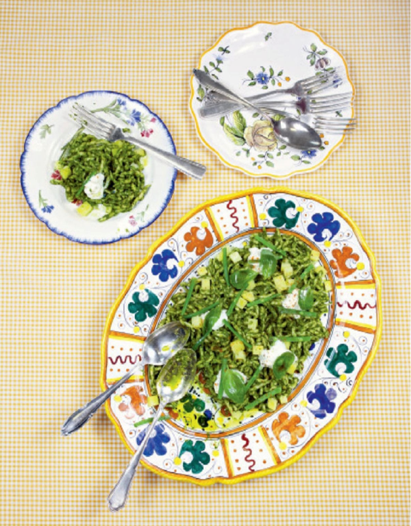Pestogether (trofie with potatoes, green beans and burrata)